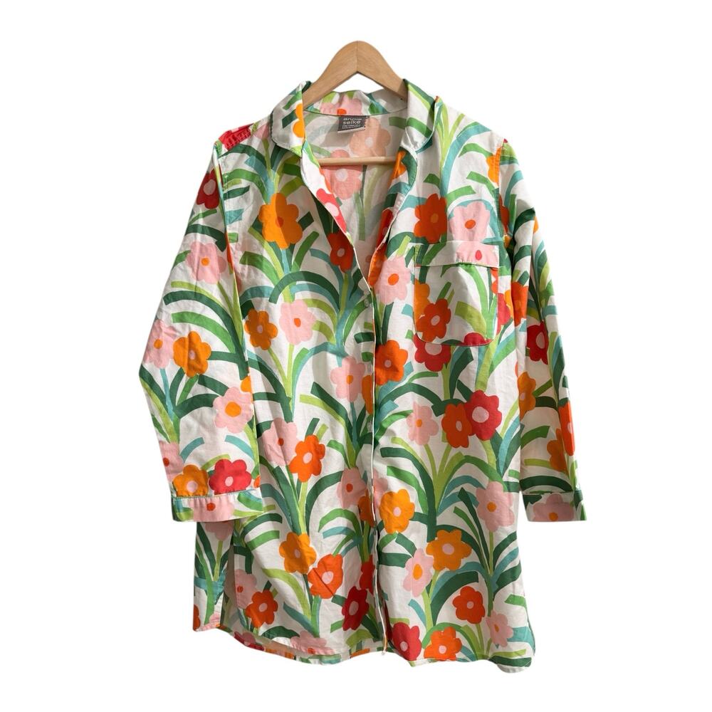 Floral Cotton Button Down Shirt